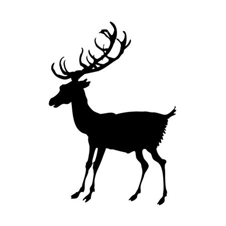 Reindeer with Antlers Iron on Decal